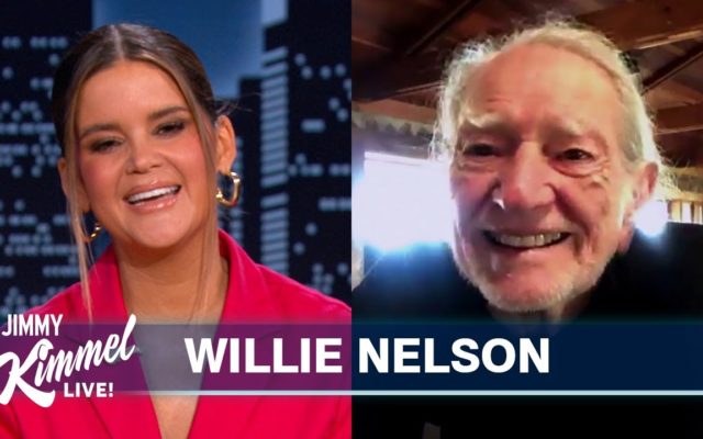 Maren Morris Fills In For Jimmy Kimmel And Interviews Willie Nelson