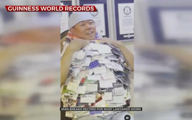 Man Puts on 509 Lanyards to Break Guinness World Record